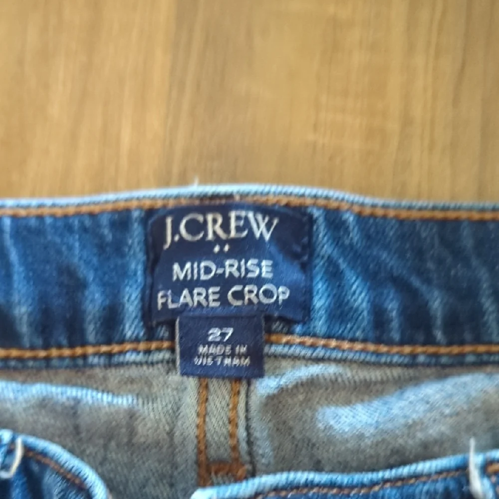 J. Crew Blue Crop Flare Leg Jeans